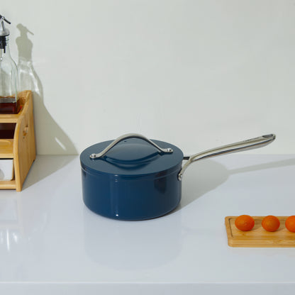 Non-Stick Ceramic Sauce Pan with Lid (3 qt)